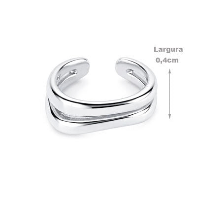 Piercing de Prata Pressão para Orelha - 67078