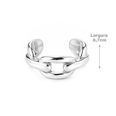 Piercing de Prata Pressão para Orelha - 67079