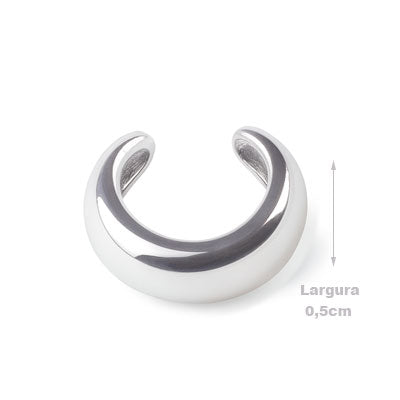 Piercing de Prata Pressão para Orelha - 67082