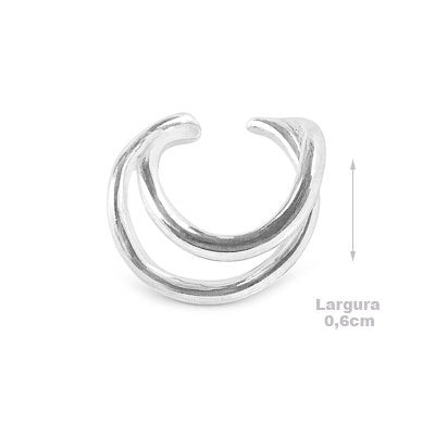 Piercing de Prata Pressão para Orelha - 67083