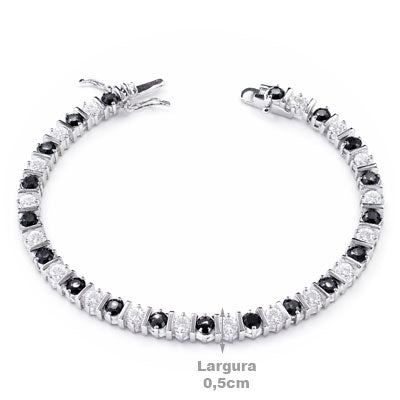 Pulseira de Prata com Zircônias - 67093
