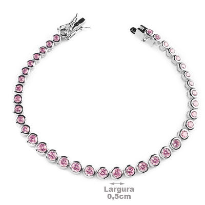 Pulseira de Prata com Zircônias - 67096