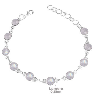Pulseira de Prata com Pedra da Lua - 67101