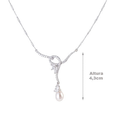 Gargantilha de Prata com Pedras - 67109