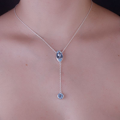 Gargantilha de Prata Topázio - 67113