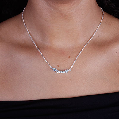 Gargantilha de Prata com Topázio - 67122