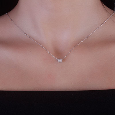 Gargantilha de Prata com Zircônia - 67124 - soprata