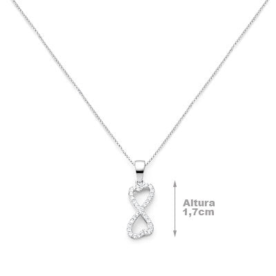 Gargantilha de Prata Símbolo do Infinito - 67125 - soprata