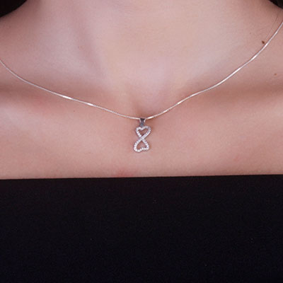 Gargantilha de Prata Símbolo do Infinito - 67125 - soprata