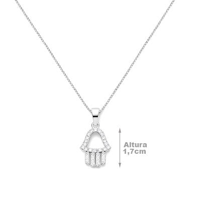 Gargantilha de Prata Hamsa - 67126