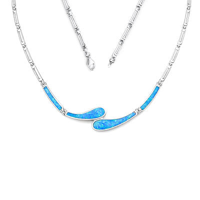 Gargantilha de Prata com Opala - 67127