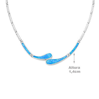 Gargantilha de Prata com Opala - 67127