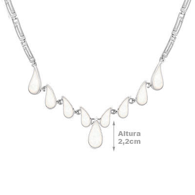 Gargantilha de Prata com Opala - 67128