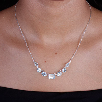 Gargantilha de Prata com Topázio - 67132