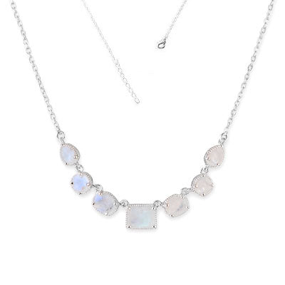 Gargantilha de Prata com Pedra da Lua - 67134