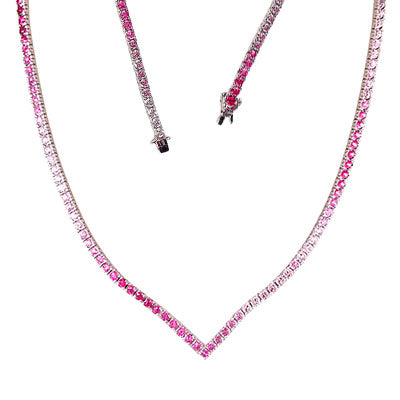 Gargantilha de Prata com Zircônias - 67148