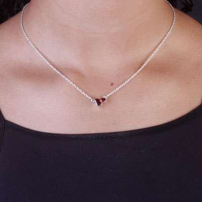 Gargantilha de Prata com Granada - 67149