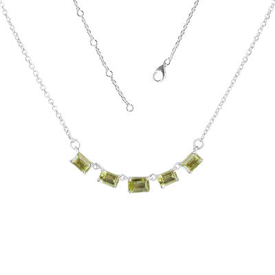 Gargantilha de Prata com Peridoto - 67155