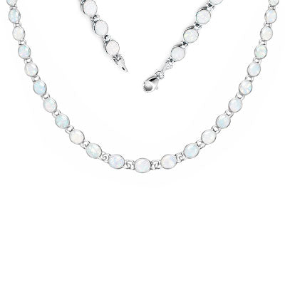 Gargantilha de Prata com Opala - 67158