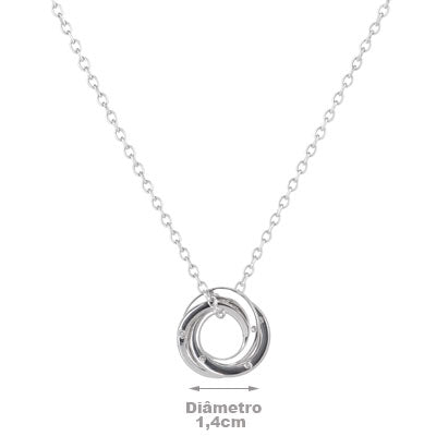 Gargantilha de Prata com Zircônia - 67165