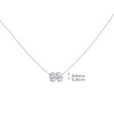 Gargantilha de Prata com Zircônia - 67185