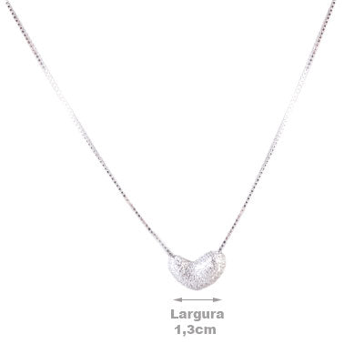 Gargantilha de Prata com Pingente - 67187 - soprata