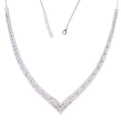 Gargantilha de Prata com Zircônia - 67193