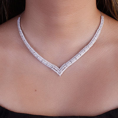 Gargantilha de Prata com Zircônia - 67193