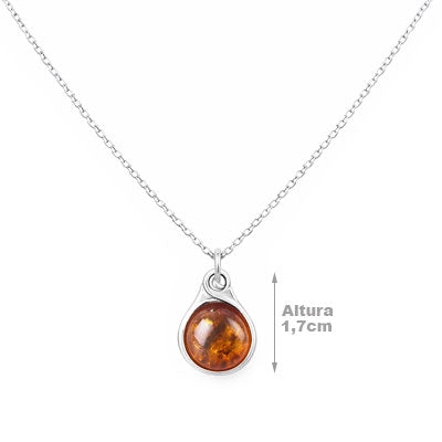Gargantilha de Prata com Âmbar - 67196