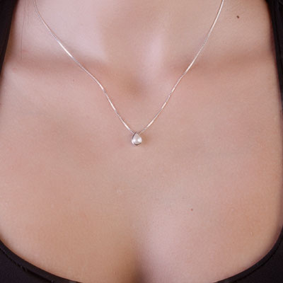 Gargantilha de Prata com Pérola - 67212