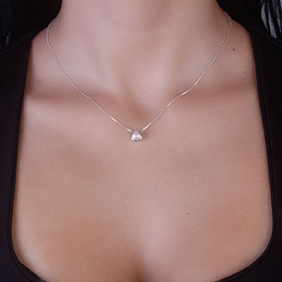 Gargantilha de Prata com Pérola - 67213