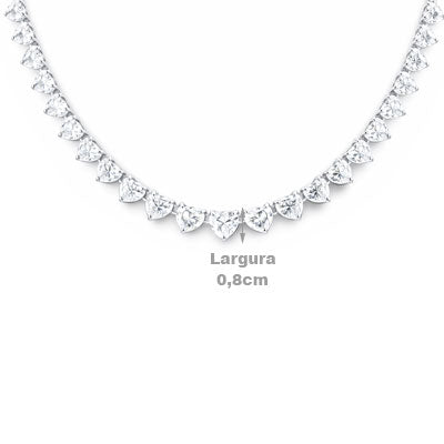 Gargantilha de Prata Coração - 67220