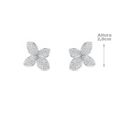 Brinco de Prata Flor - 67230