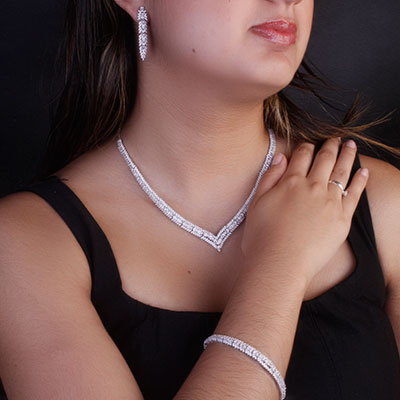 Pulseira de Prata com Zircônia - 67235