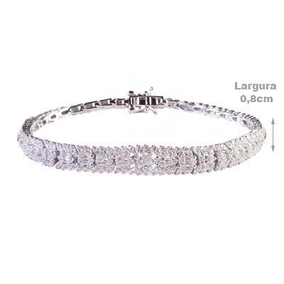 Pulseira de Prata com Zircônia - 67235