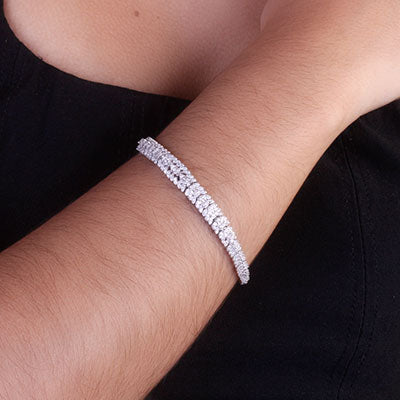 Pulseira de Prata com Zircônia - 67235