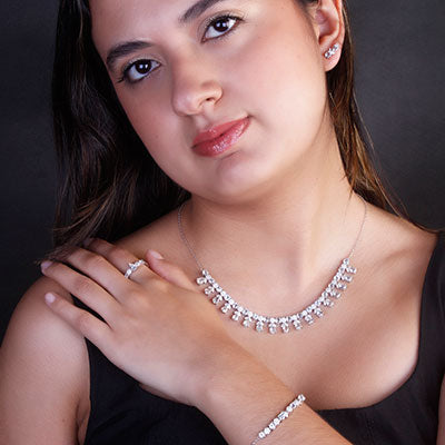 Pulseira de Prata com Água Marinha - 67236