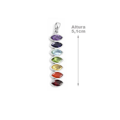 Pingente de Prata com Pedras - 67407