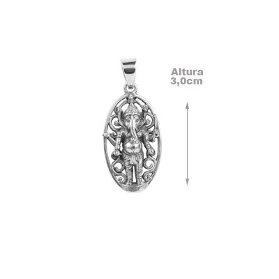 Pingente de Prata Ganesha - 67251