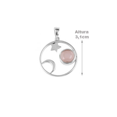 Pingente de Prata Lua e Estrela - 67313
