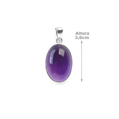 Pingente de Prata com Ametista - 67316