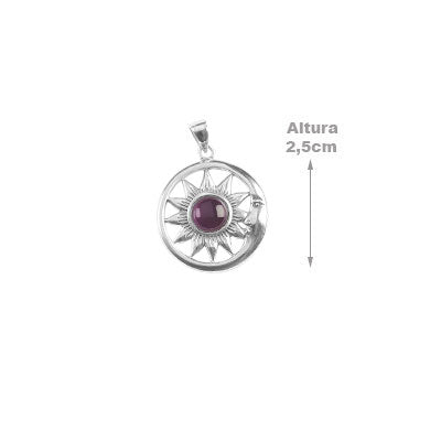 Pingente de Prata com Ametista - 67333