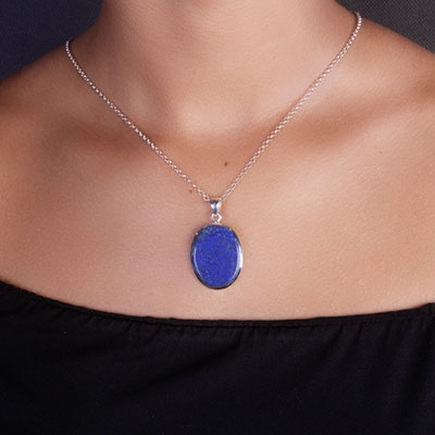 Pingente de Prata Lápis Lázuli - 67349