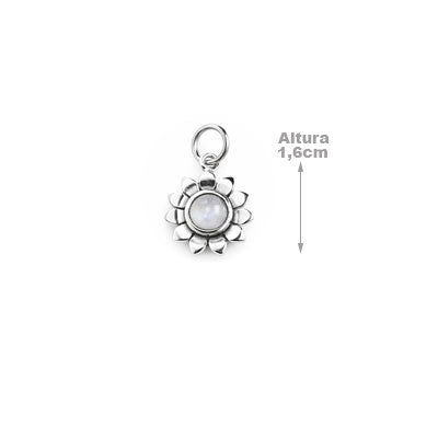 Pingente de Prata Flor - 67360