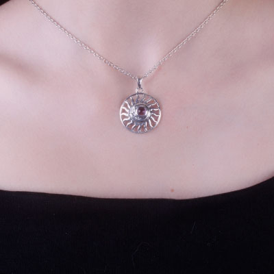 Pingente de Prata com Ametista - 67366