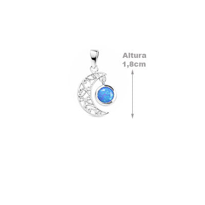 Pingente de Prata Lua - 67374