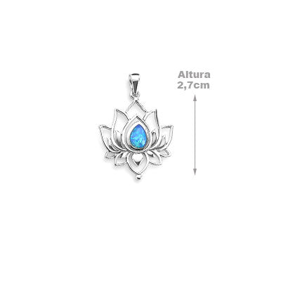 Pingente de Prata Flor de Lótus - 67411