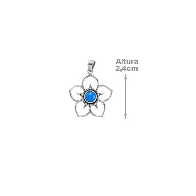 Pingente de Prata Flor - 67414