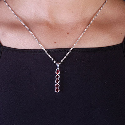 Pingente de Prata com Rodolita - 67431