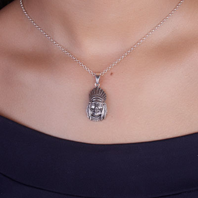 Pingente de Prata Índio - 67442